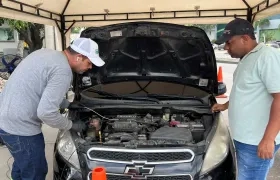 Prueba de emisión de gases.