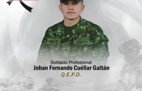 Soldado Johan Cuéllar Gaitán. 