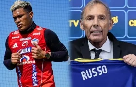 Teófilo Gutiérrez y Miguel Ángel Russo.