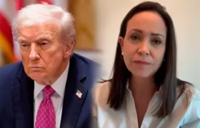 El Presidente de Estados Unidos, Donald Trump, y la Premio Nobel María Corina Machado.
