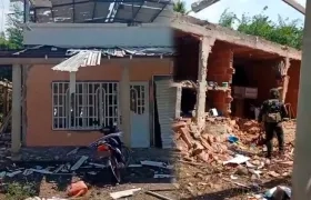 Viviendas destruidas en zona rural de Jamundí.