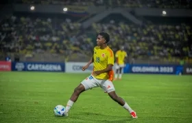 Miguel Agámez, mediocampista del Junior. 