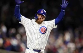 Michael Busch conectó un jonrón solitario para los Cachorros en la octava entrada. 