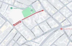 De doble a un único sentido de circulación vial sur – norte en calle 84 entre carreras 75C y 76.