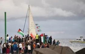 Flotilla de barcos en apoyo a la causa palestina. Imagen de referencia.