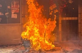 Incendio en las instalaciones de la Uniatlántico.