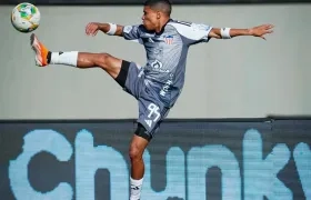 José Enamorado, autor del gol de la victoria de Junior sobre América, por la Copa Colombia.