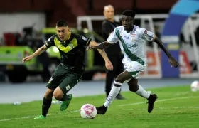 Acción del partido Quindío vs. Real Cartagena, en Armenia. 