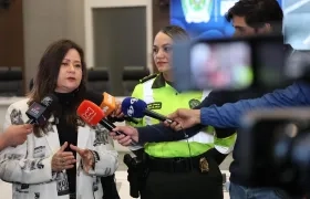 María Fernanda Rojas, ministra de Transporte, entrega el balance de movilidad. 