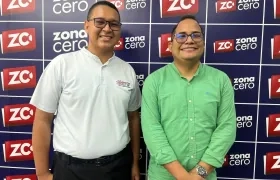 Los seminaristas Sebastián Jadith López y Sener Valega.