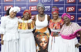 Homenajeadas del festival y Yenny Castro, Secretaria general de María La Baja.