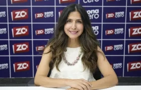 Aida Bossa en la redacción de Zona Cero.