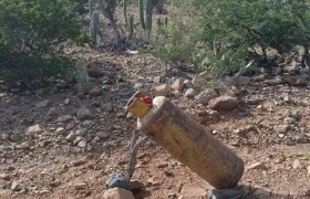 Uno de los artefactos explosivos hallados. 