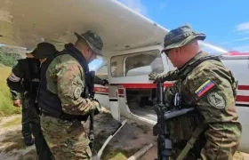 Avioneta en la que iban los capturados