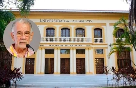 Fachada de Bellas Artes y el gobernador Eduardo Verano (círculo).
