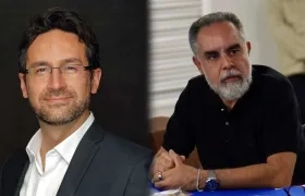 Camilo Enciso y el ministro del Interior, Armando Benedetti.