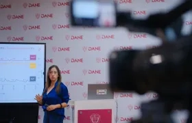 Rueda de prensa sobre el desempleo.