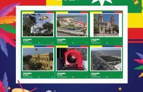 Estampillas de lugares emblemáticos de Barranquilla. 