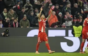 Luis Díaz celebrando su gol.