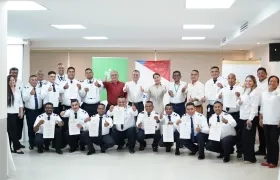 Grupo de conductores de Brasilia certificados.