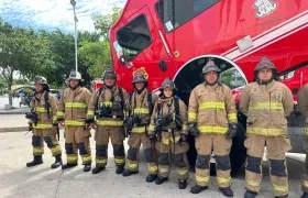 Integrantes del Cuerpo de Bomberos de Barranquilla.