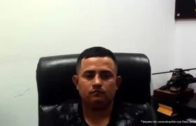 Excehomo Pabón Amaya, alias 'Morocho', durante la audiencia virtual. 