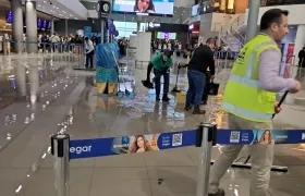 Inundaciones en el aeropuerto El Dorado. 