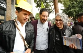 Iván Cepeda y María José Pizarro (derecha).