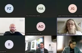 Aspecto de la audiencia de formulación de imputación contra Nicolás Petro este lunes. 