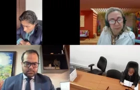 Aspecto de la audiencia contra Nicolás Petro este jueves. 