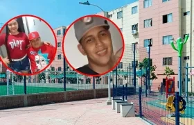 Las tres víctimas se encontraban en esta cancha cuando fueron atacadas a bala. 