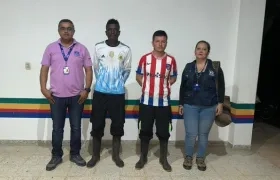 Los dos soldados liberados en la noche de este martes. 