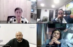 Nicolás Petro durante la audiencia de este miércoles. 