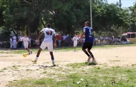 Imagen del partido disputado este domingo.