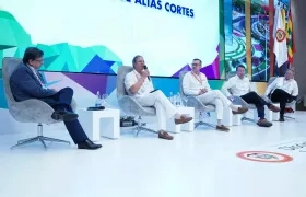Presidentes de las cortes durante el encuentro en Barrranquilla.