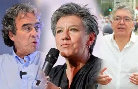 Sergio Fajardo, Claudia López y Mauricio Cárdenas.