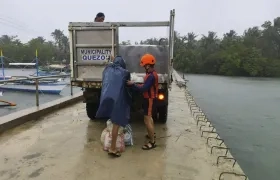Momento de la evacuación.