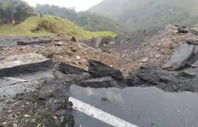 Así quedó la vía.