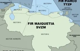 Zona de precaución para los aviones comerciales. 