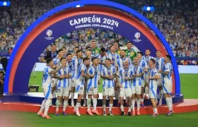 Argentina tras su consagración como campeón de la Copa América 2024.