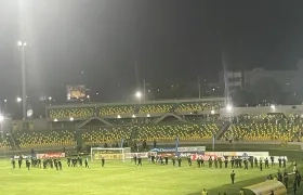 Vista del sector del estadio Jaime Morón donde se originaron los desmanes.