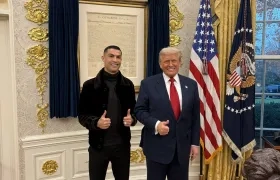 Cristiano Ronaldo y Donald Trump. 