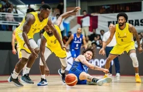 Acción del partido entre Colombia y Venezuela, el jueves en Cali. 
