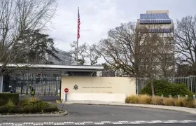 Entrada de la misión permanente de EE.UU en Ginebra.