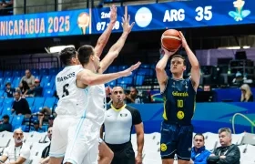 Hansel Atencia, jugador de la Selección Colombia de baloncesto. 
