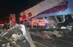 Destrucción causada por el tornado  en la ciudad de Rio Bonito do Iguaçu.
