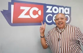 Juan Piña en la redacción de Zona Cero. 