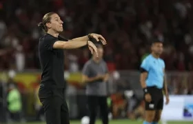 Filipe Luís, técnico de Flamengo.