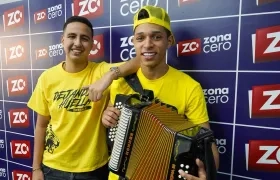 Martín Elías Jr. y el acordeonero Santiago Oñate. 