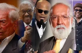 Mario Vargas Llosa, Rafael Ithier, Rubby Pérez, Gustavo Angarita y Wilson Manyoma